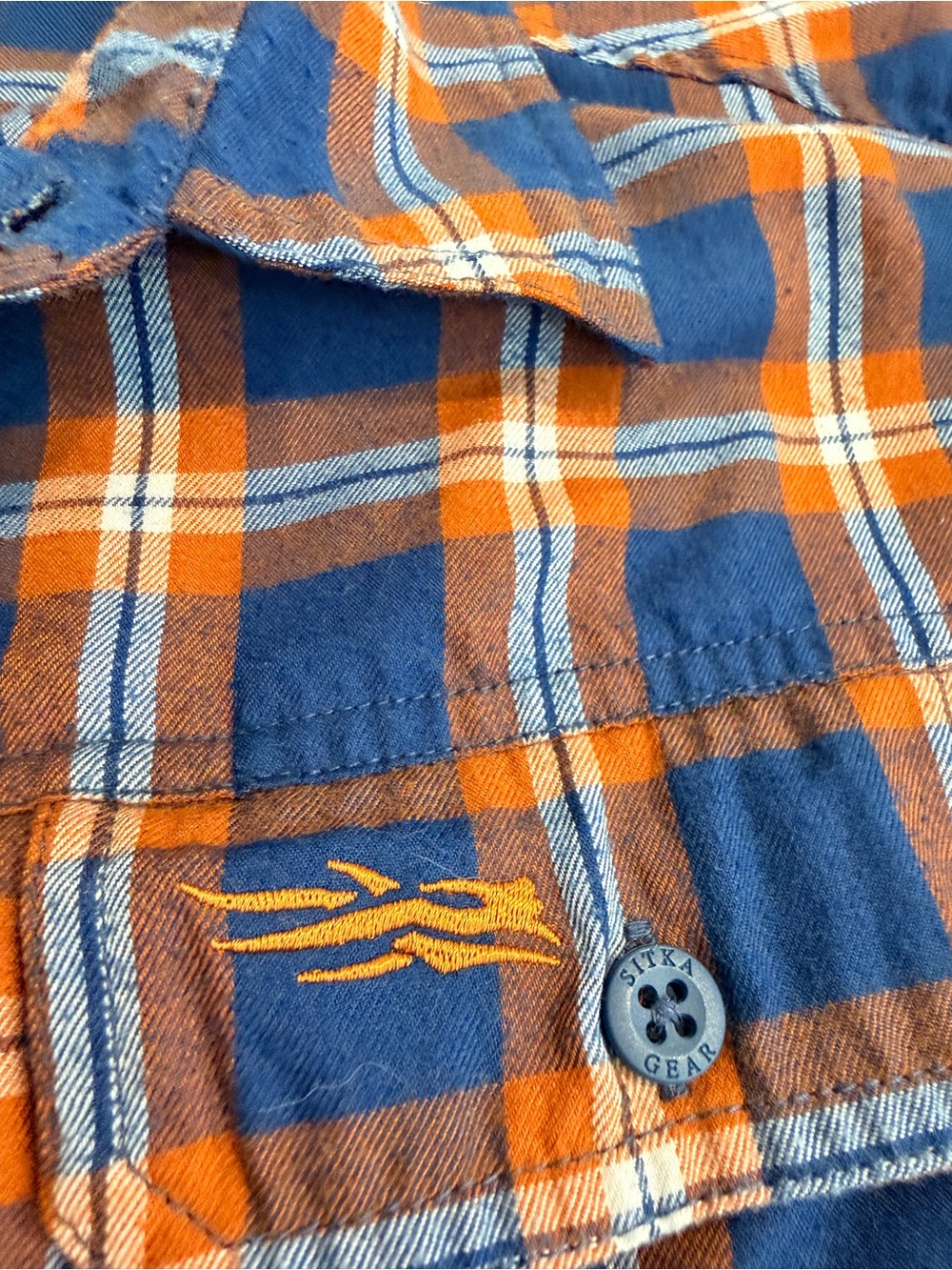 Men’s Sitka Gear Soft Plaid LS Button-Down Shirt Size XL - Picture 5 of 7